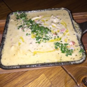 Gluten-free lobster queso from La Pulperia